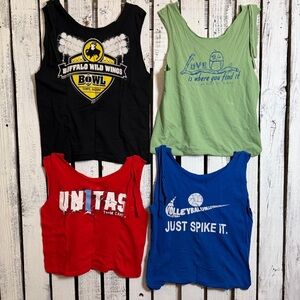 Upcycled T-shirt Tote Bags Set Of 4 Shopping Grocery Compact Reinforced Handmade